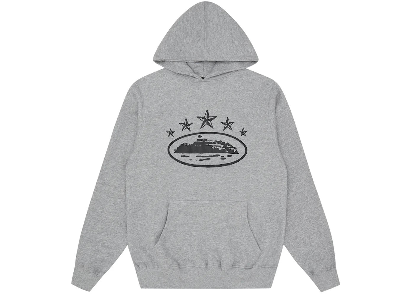 Corteiz 5 Starz Alcatraz Hoodie Grey