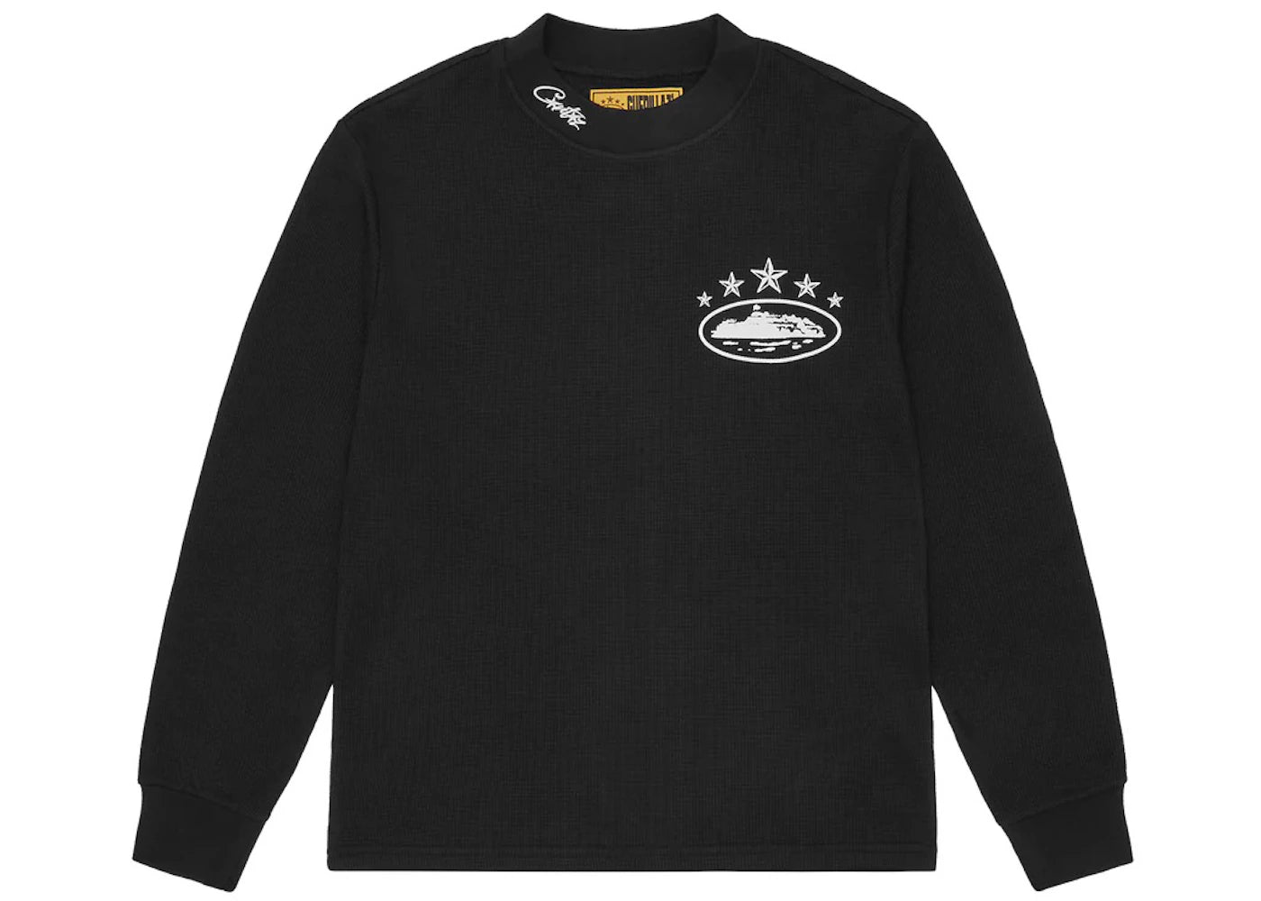 Corteiz 5 Starz Alcatraz Waffle Longsleeve Black