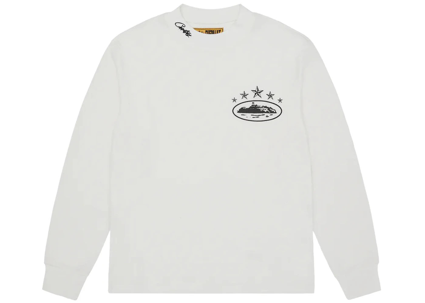 Corteiz 5 Starz Alcatraz Waffle Longsleeve White
