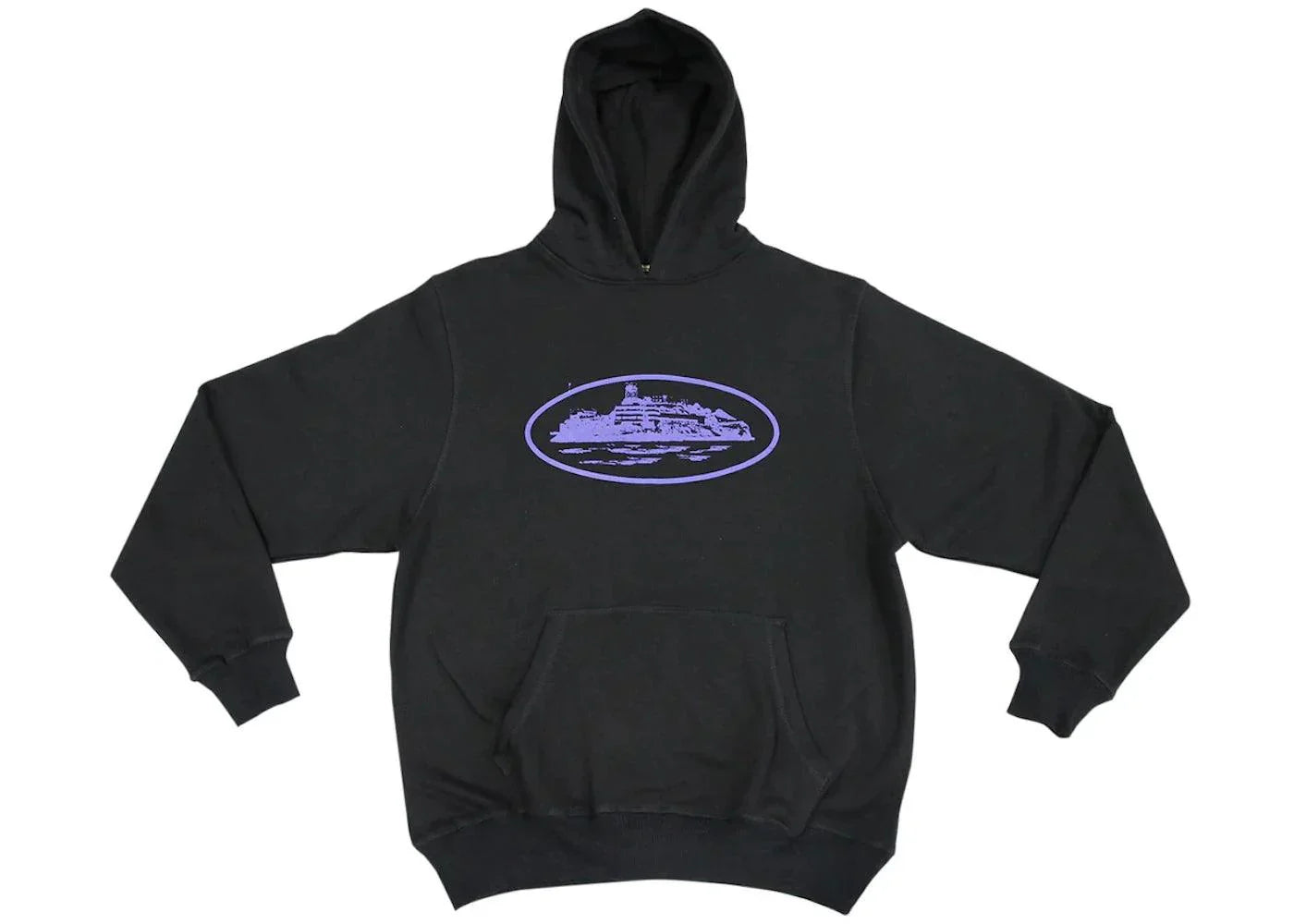 Corteiz Alcatraz Hoodie Black/Purple - Side Kicks
