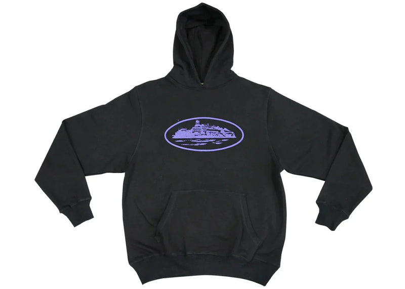 Corteiz Alcatraz Hoodie Black/Purple - Side Kicks