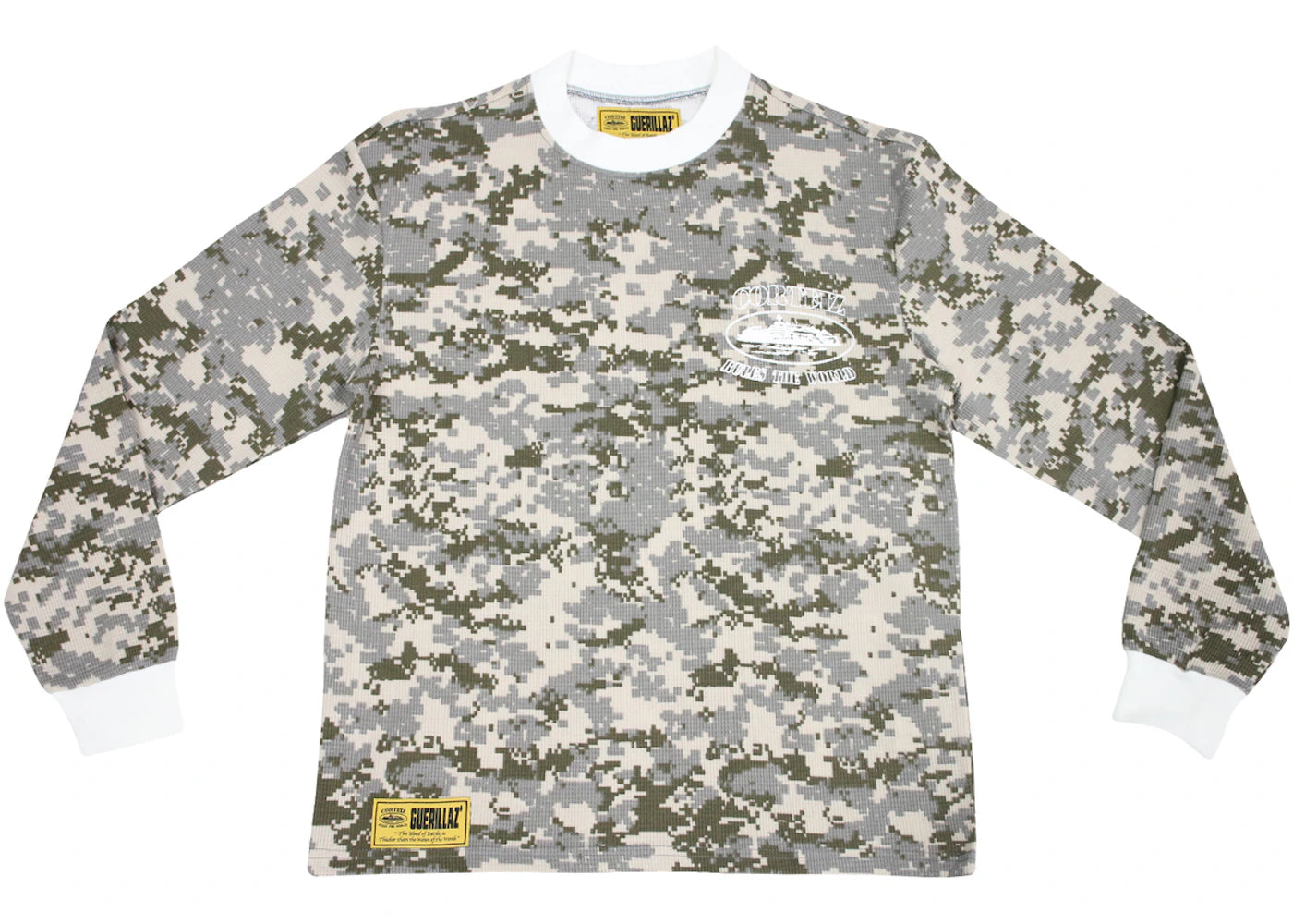 Corteiz Alcatraz Insignia Waffle Longsleeve Shirt Digi Camo