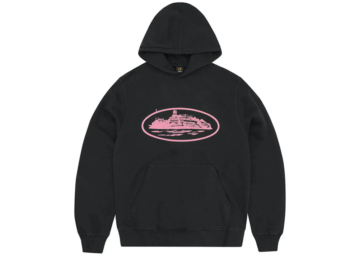 Corteiz Alcatraz V2 Hoodie Black/Pink - Side Kicks