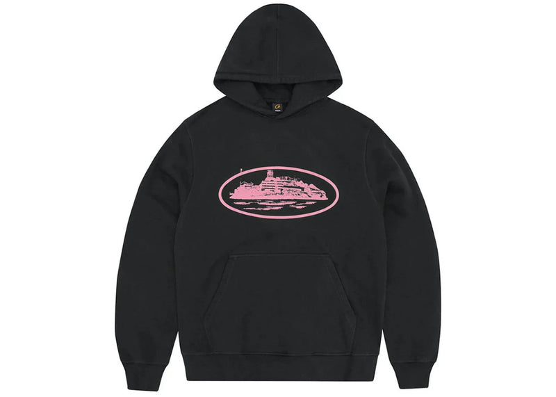 Corteiz Alcatraz V2 Hoodie Black/Pink - Side Kicks