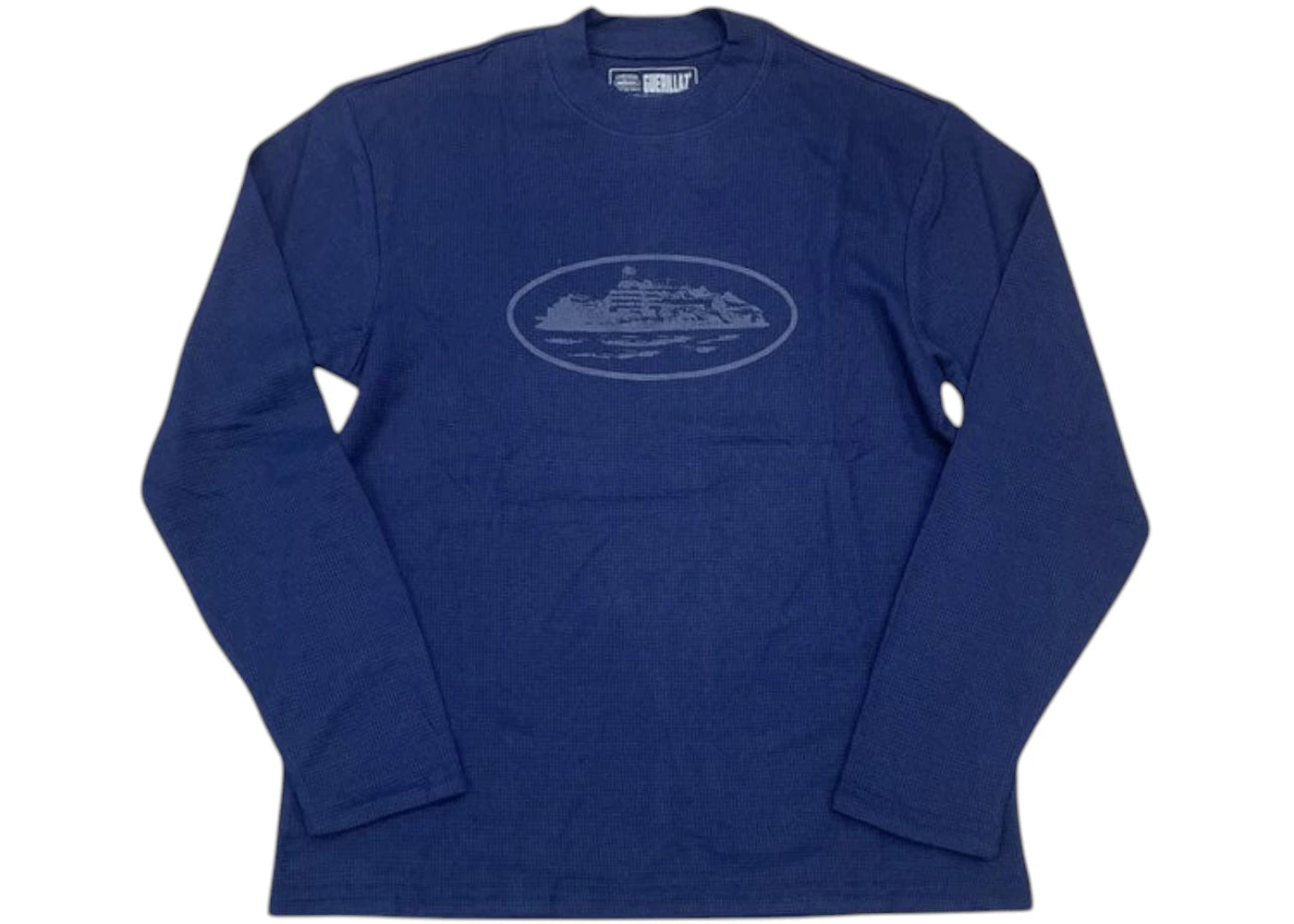 Corteiz Alcatraz Waffle L/S Tee Navy