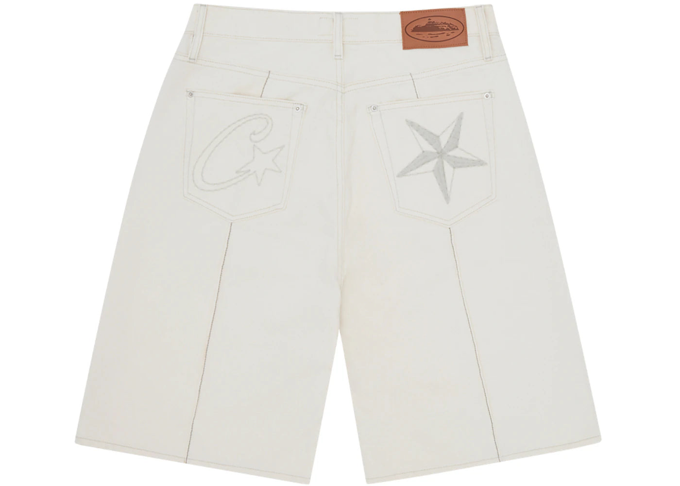 Corteiz C-Star Denim Jorts Natural