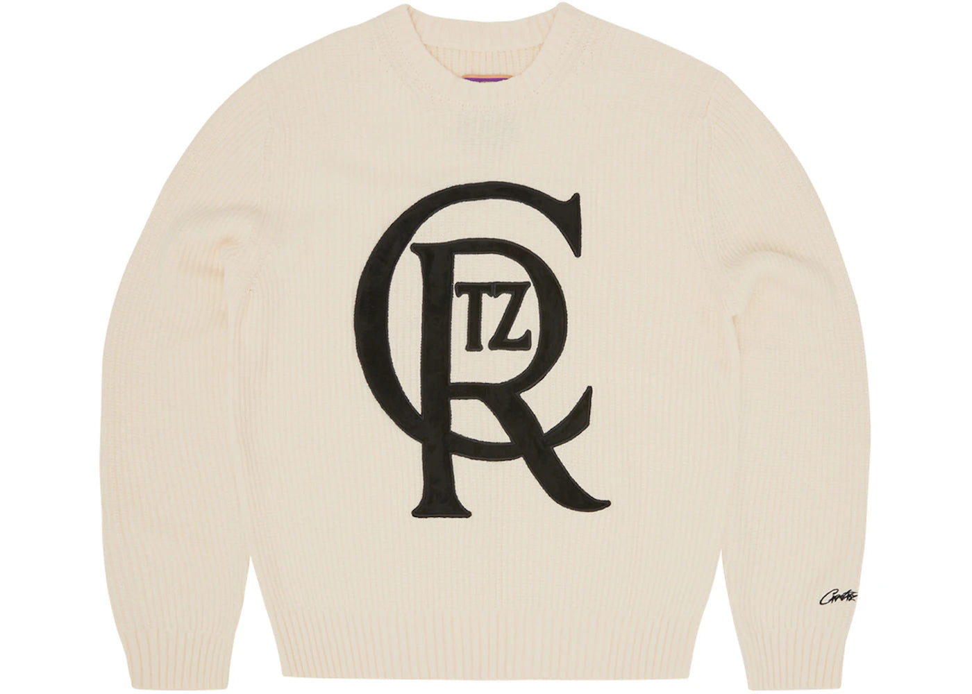 Corteiz Crest Knit Sweater Off White