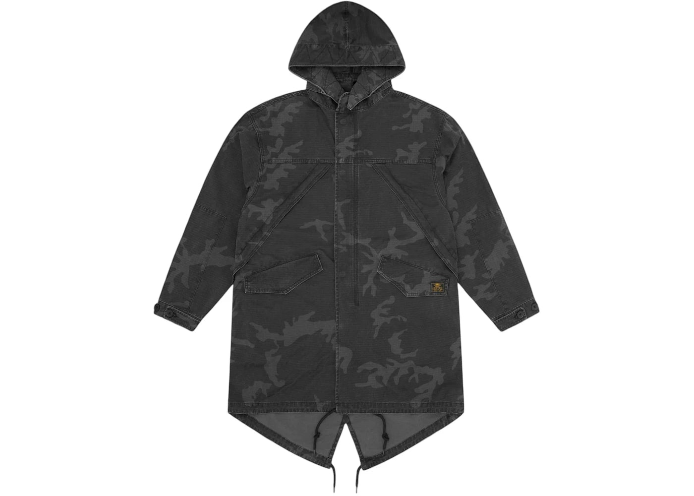 Corteiz Guerillaz Fishtail Parka Black Camo