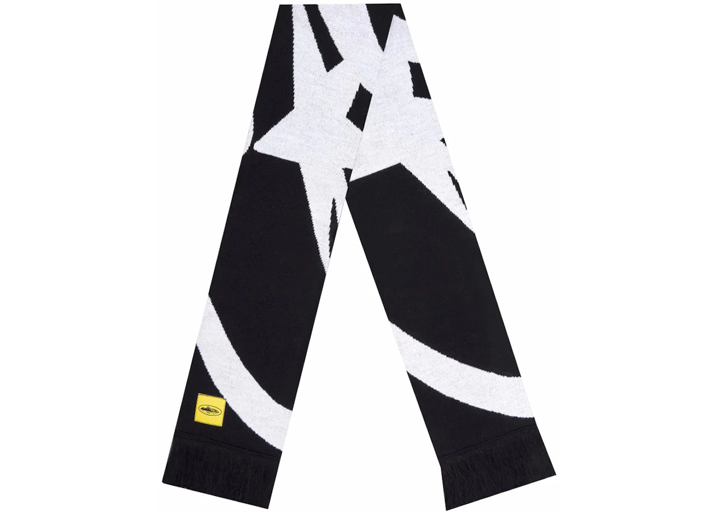 Corteiz Jacquaurd Knit Scarf Black