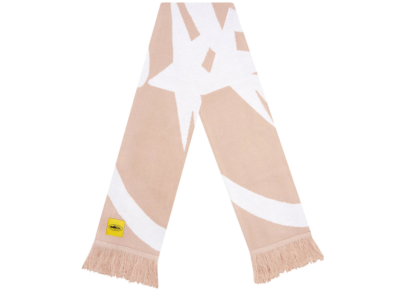 Corteiz Jacquaurd Knit Scarf Cream