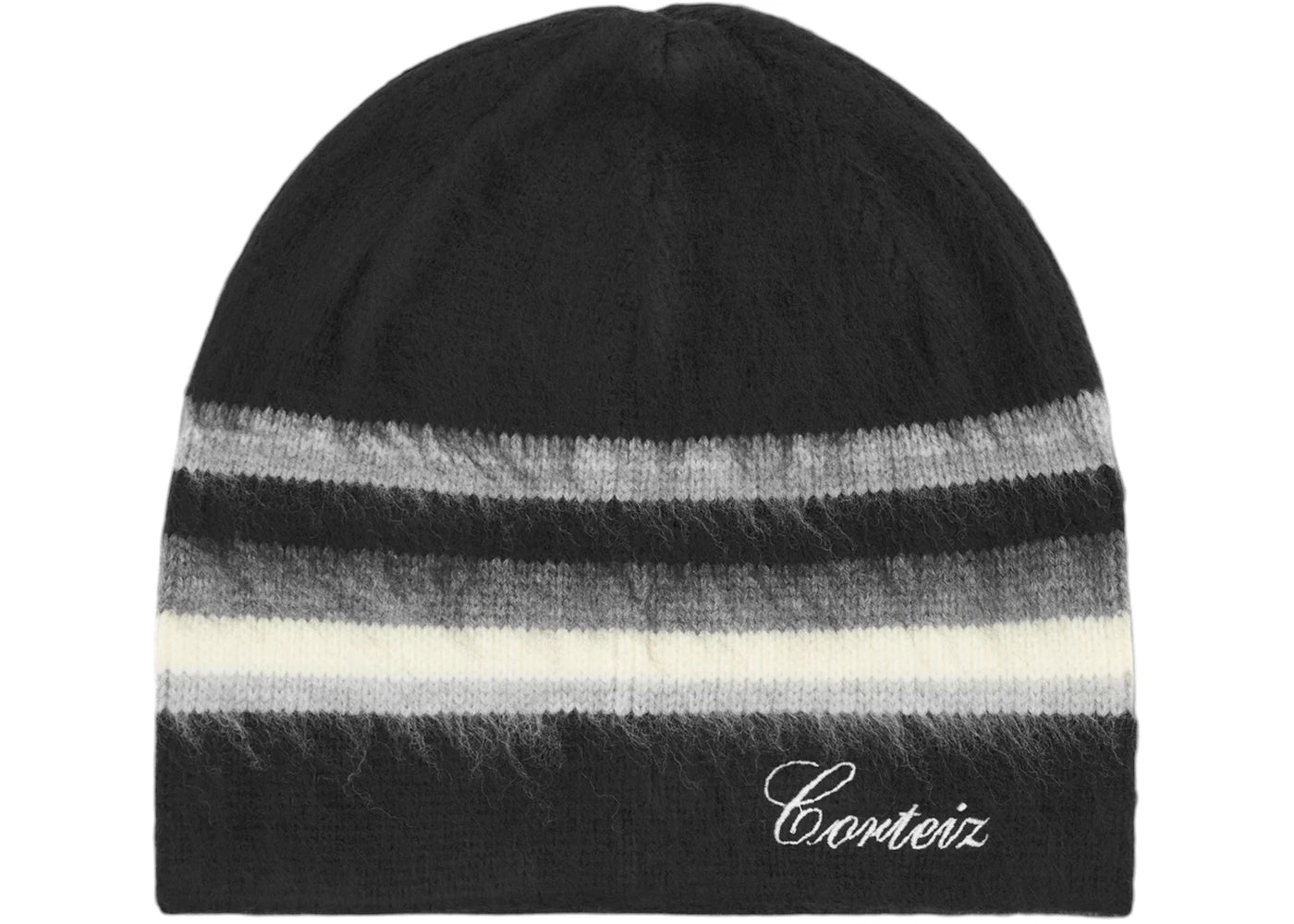 Corteiz Multi Stripe Knit Beanie Black