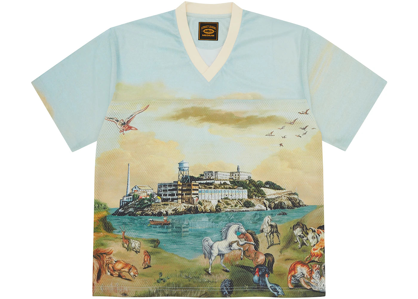 Corteiz Narnia Football Jersey Blue/Cream