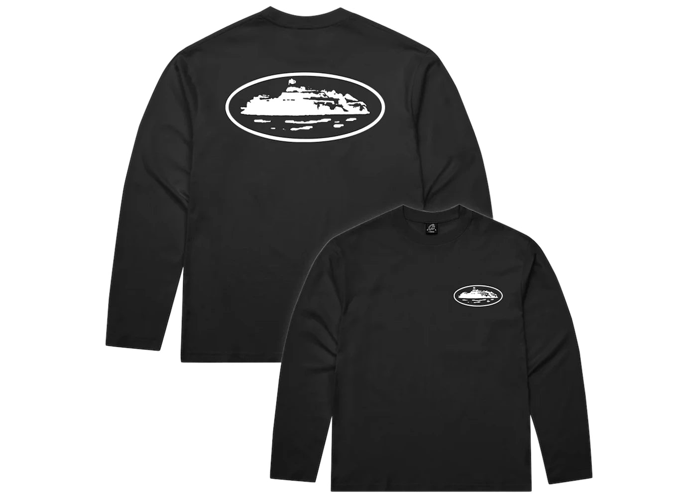 Corteiz OG Island Logo LS T-shirt Black