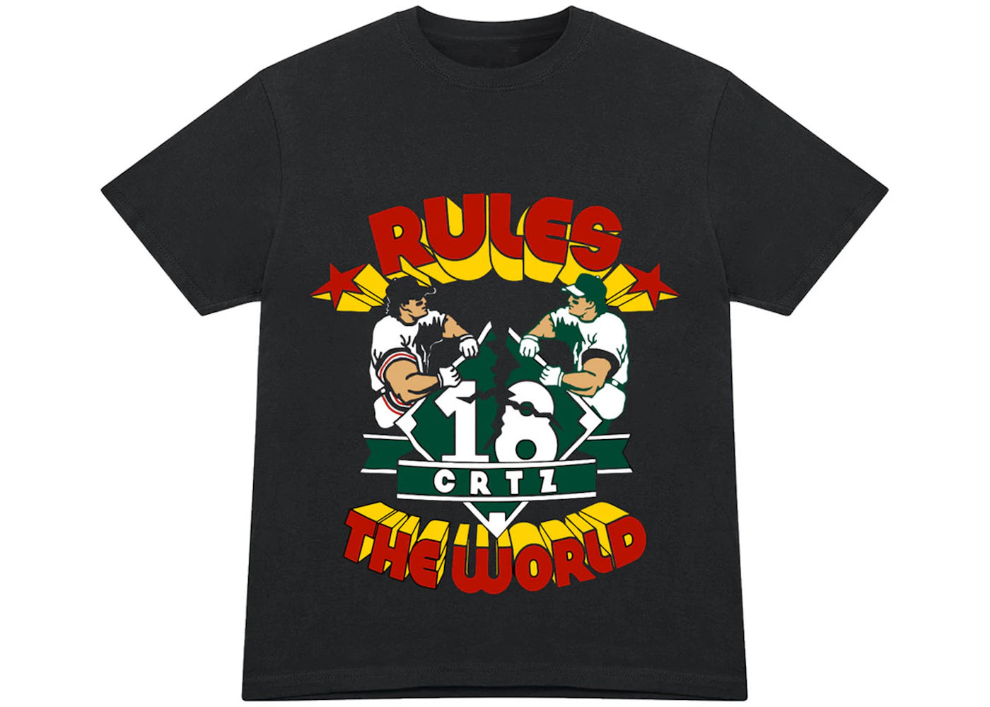 Corteiz Rtw Baseball T-Shirt Black