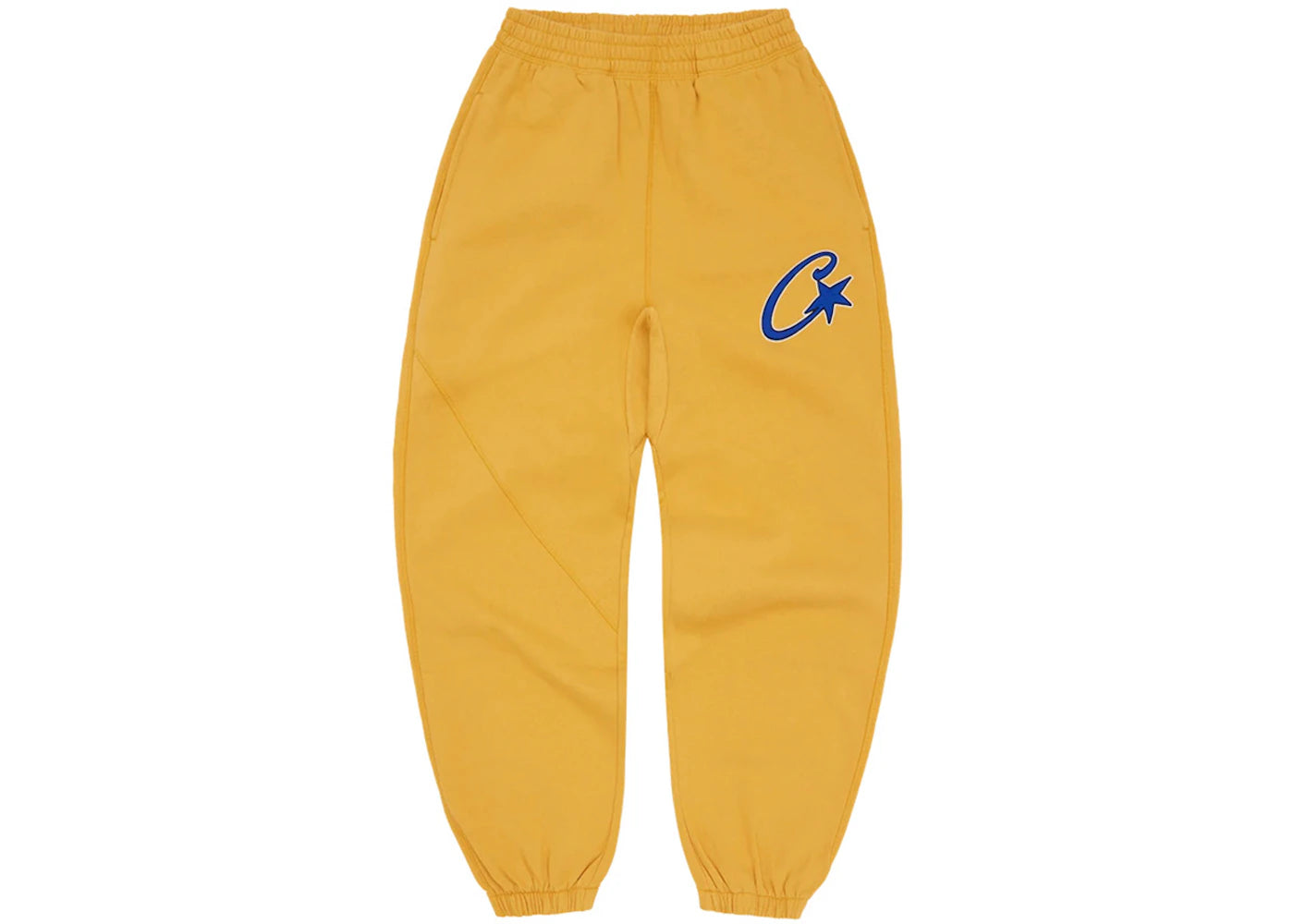 Corteiz Satin C Star Appliqué Bottoms Mustard
