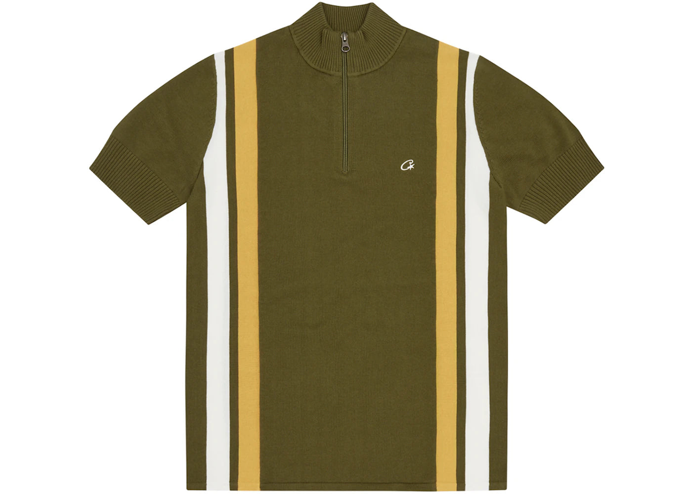 Corteiz VVS Knit Half Zip Khaki