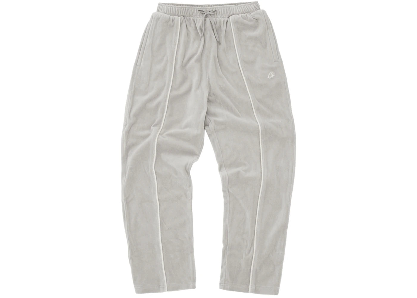Corteiz VVS Uptown Town Velour Track Pant Grey
