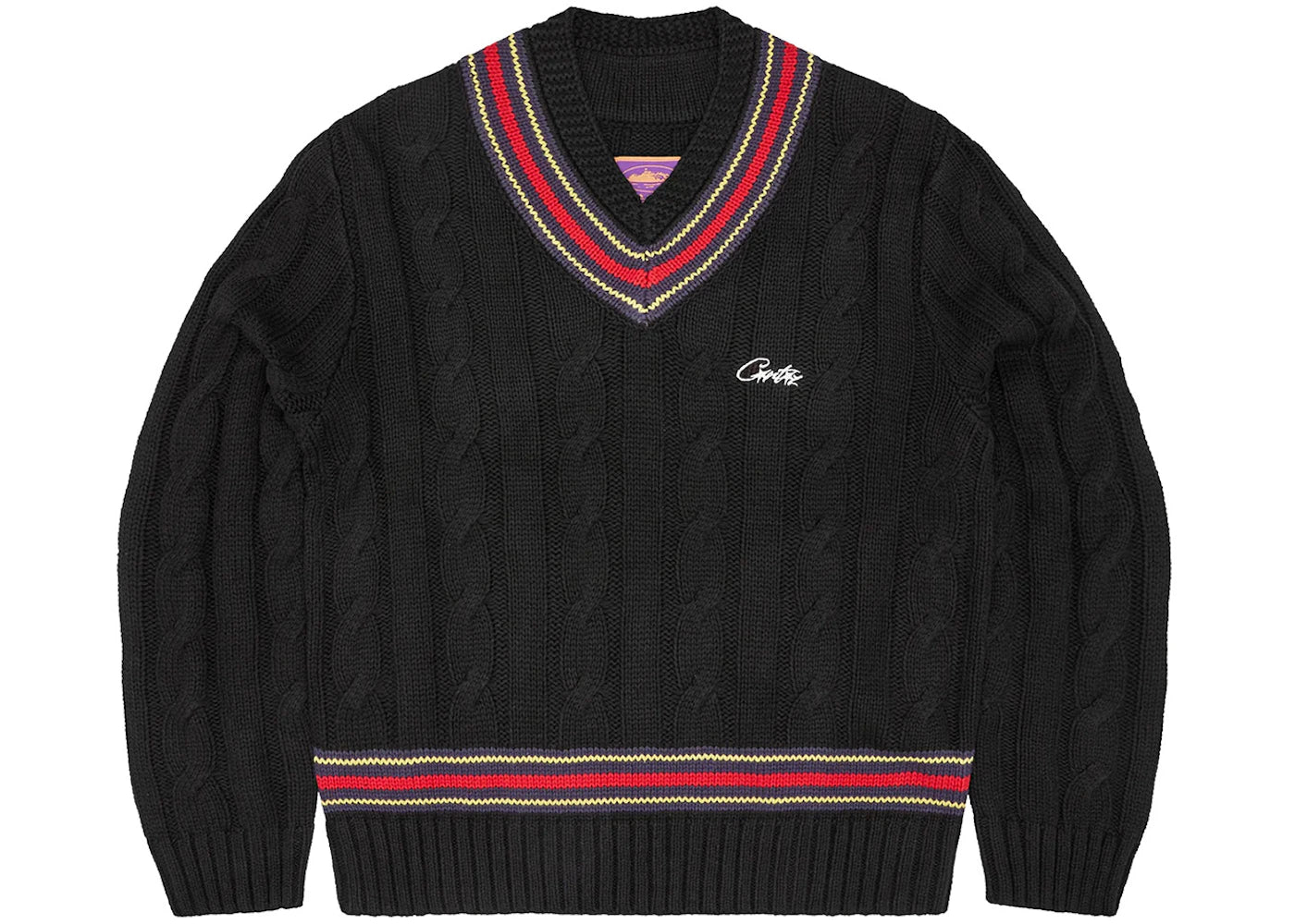 Corteiz Wimbledon Knit Sweater Black