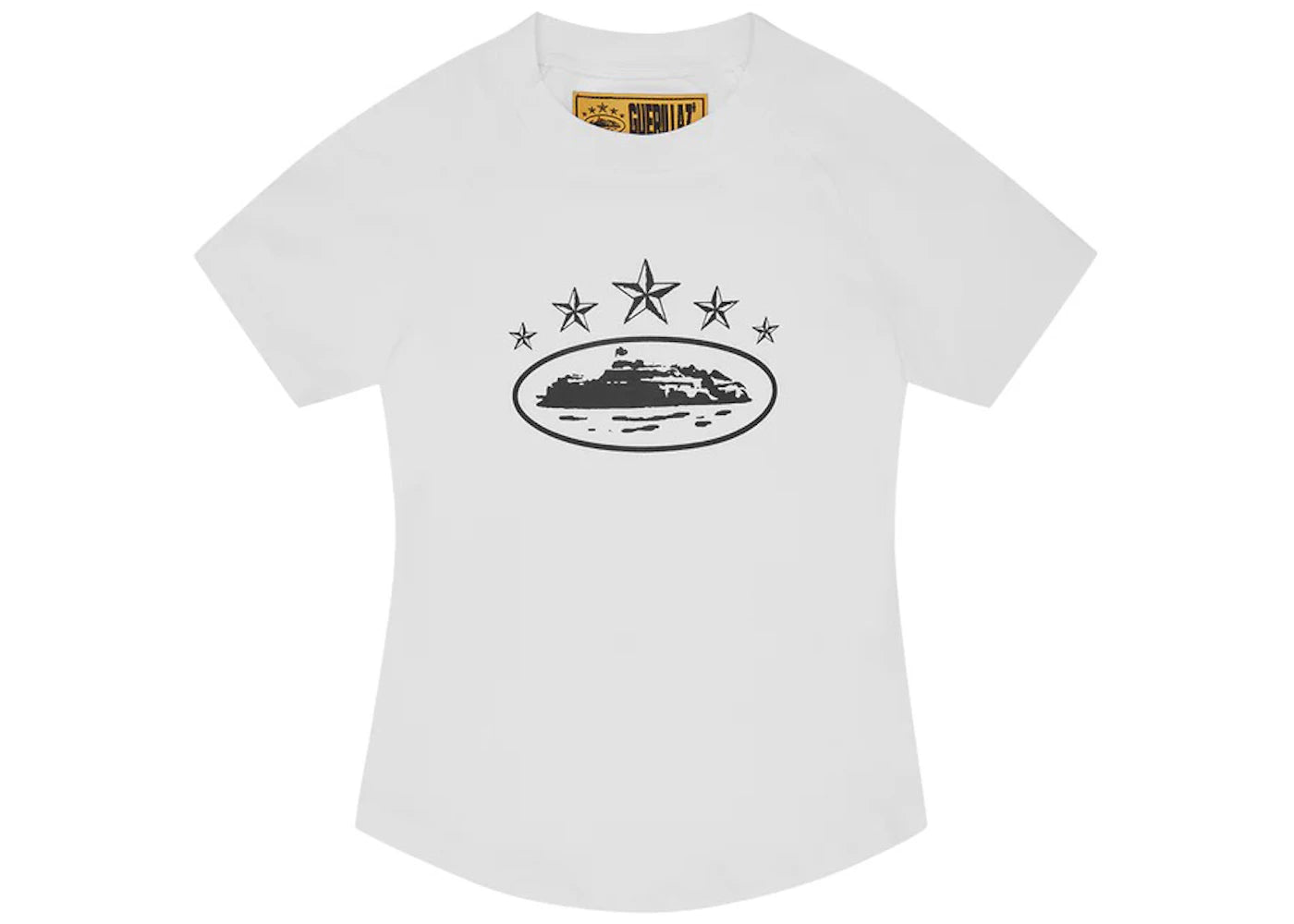 Corteiz Women's 5 Starz Baby Top White