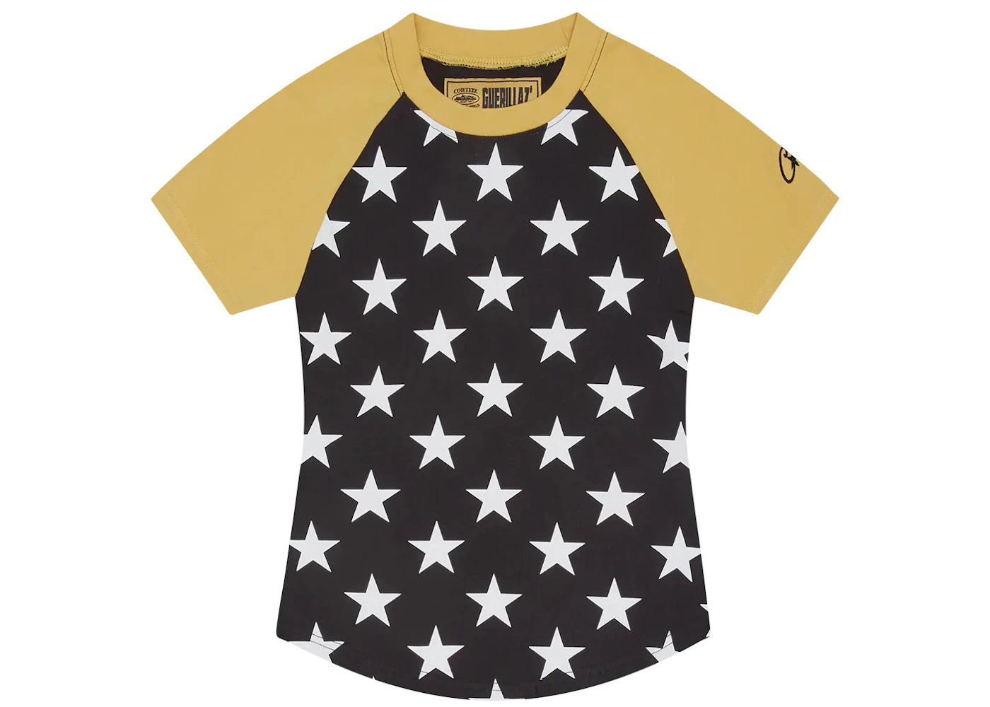 Corteiz Women's Star Baby Top Black/Yellow