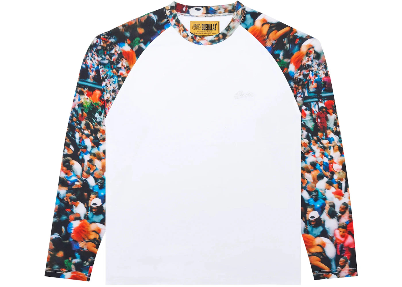 Corteiz World Cup Chaos Raglan LS Tee White/Multicolor