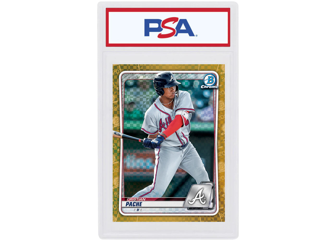 Cristian Pache 2020 Bowman Chrome X Gold X-Fractor /3 #BCP-201