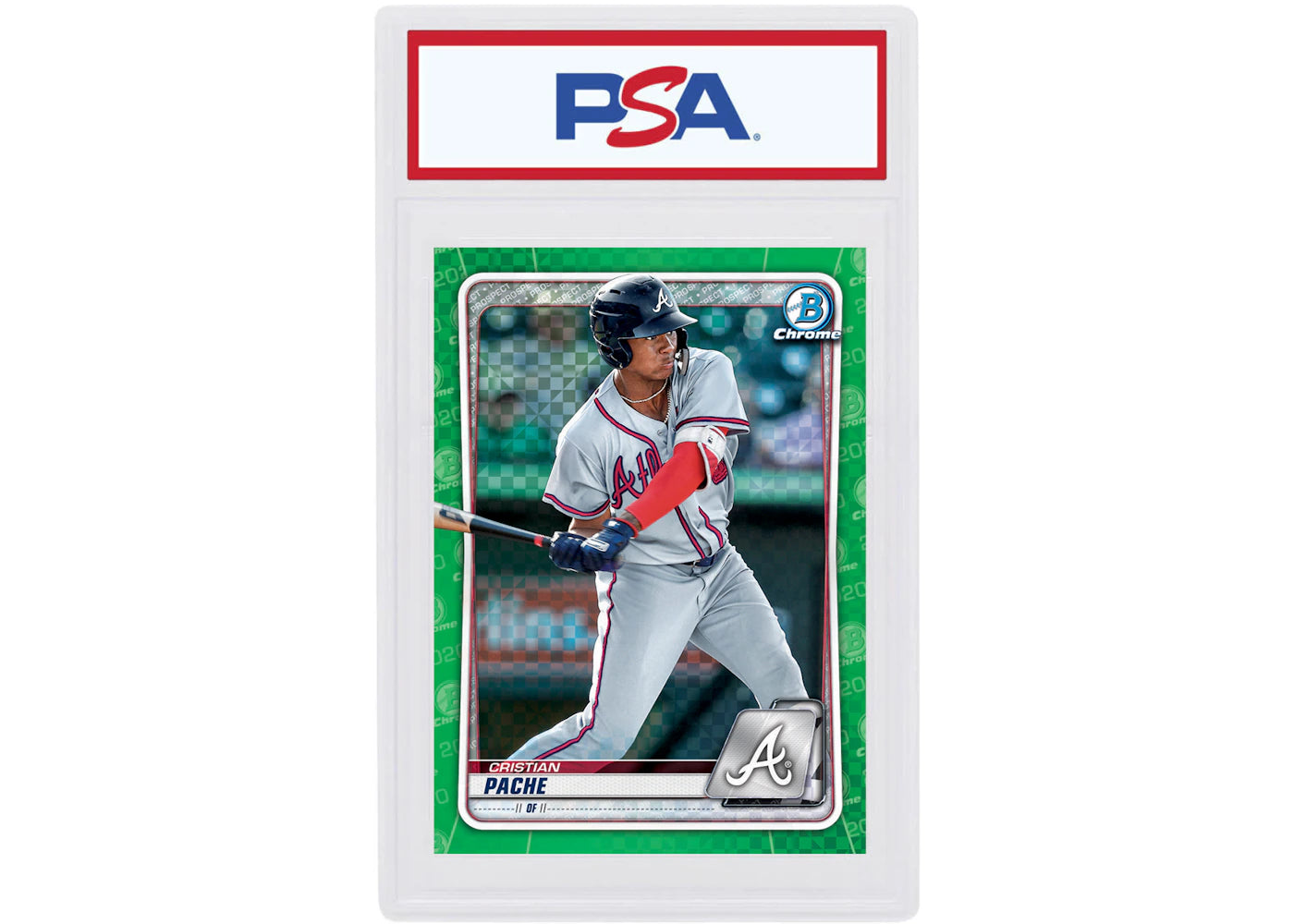 Cristian Pache 2020 Bowman Chrome X Green X-Fractor /31 #BCP-201 (PSA or BGS Graded)