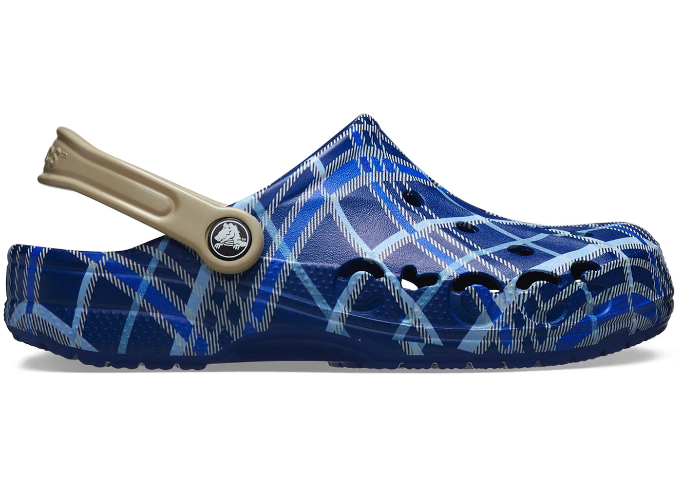 Crocs Baya Clog Holiday Plaid Blue Jean