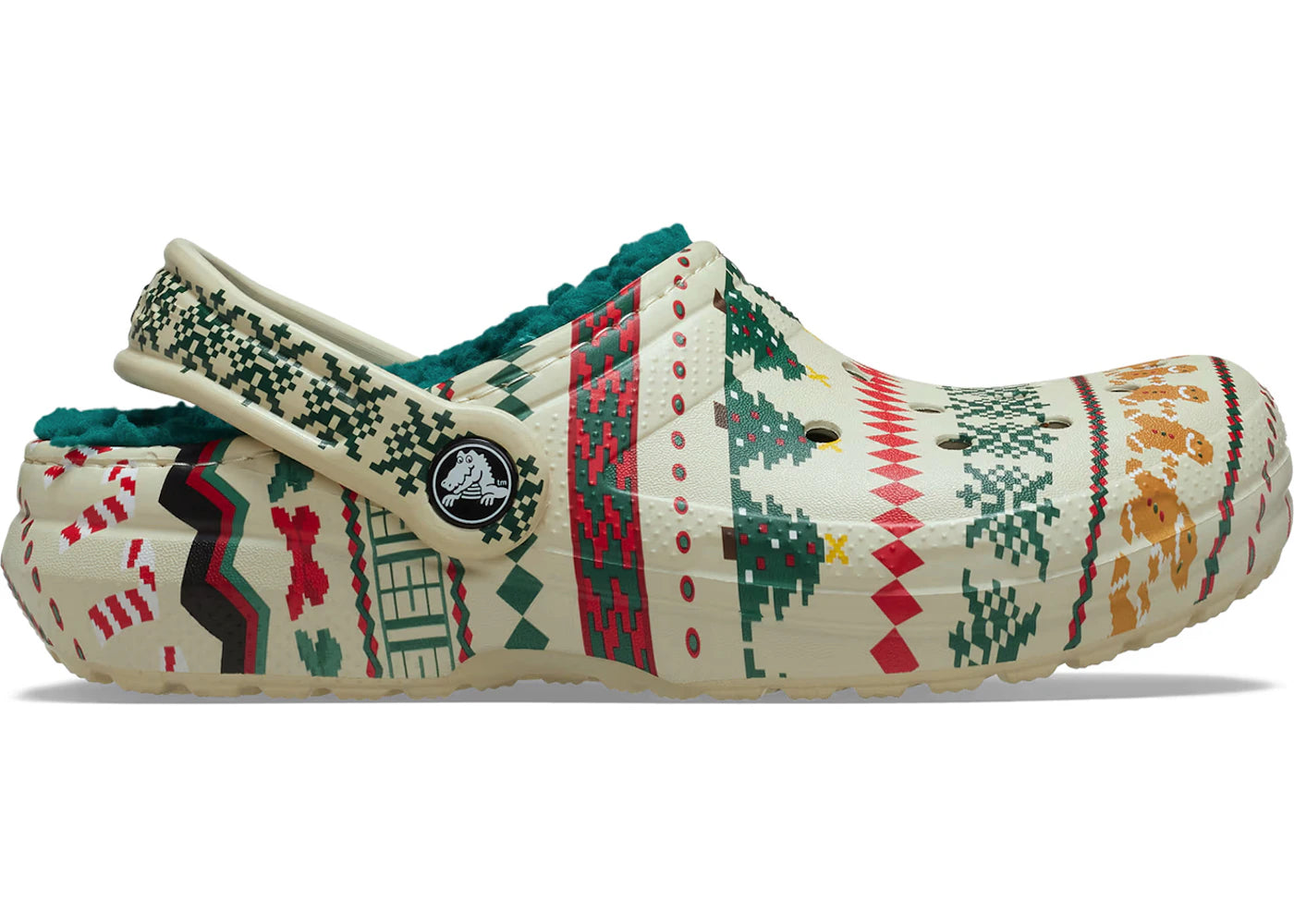 Crocs Classic Lined Clog Fair Isle Bone