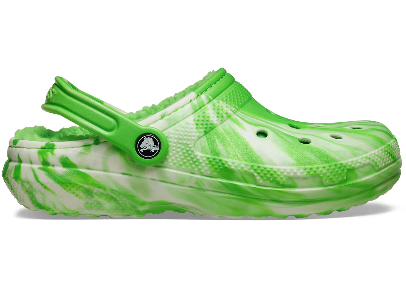 Crocs Classic Lined Clog Glow-in-The-Dark Marbled Green Slime