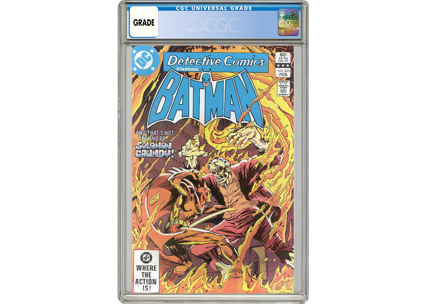DC Detective Comics (1937 1st Series) #523 Comic Book CGC Graded