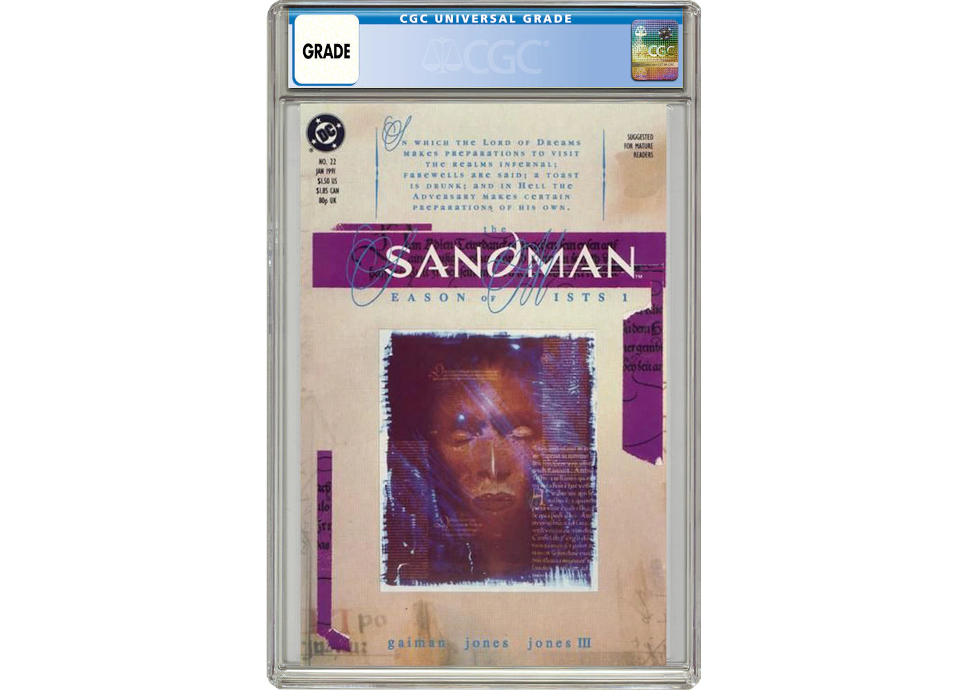 DC Vertigo Sandman (1989 DC/Vertigo) #22 Comic Book CGC Graded