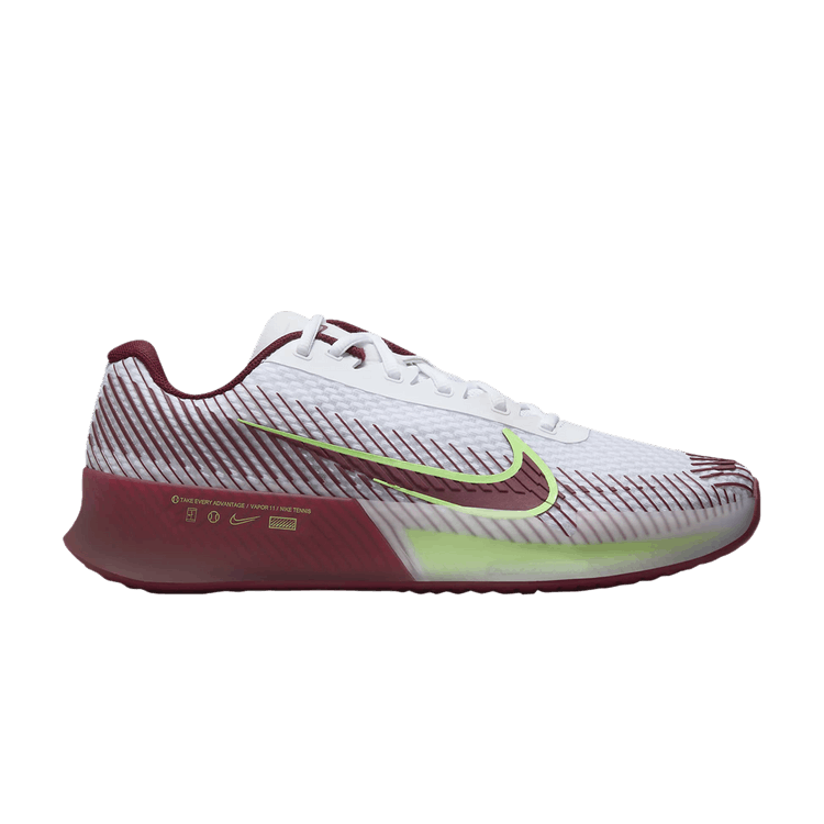 Nike Court Air Zoom Vapor 11 HC White Team Red Lime Blast
