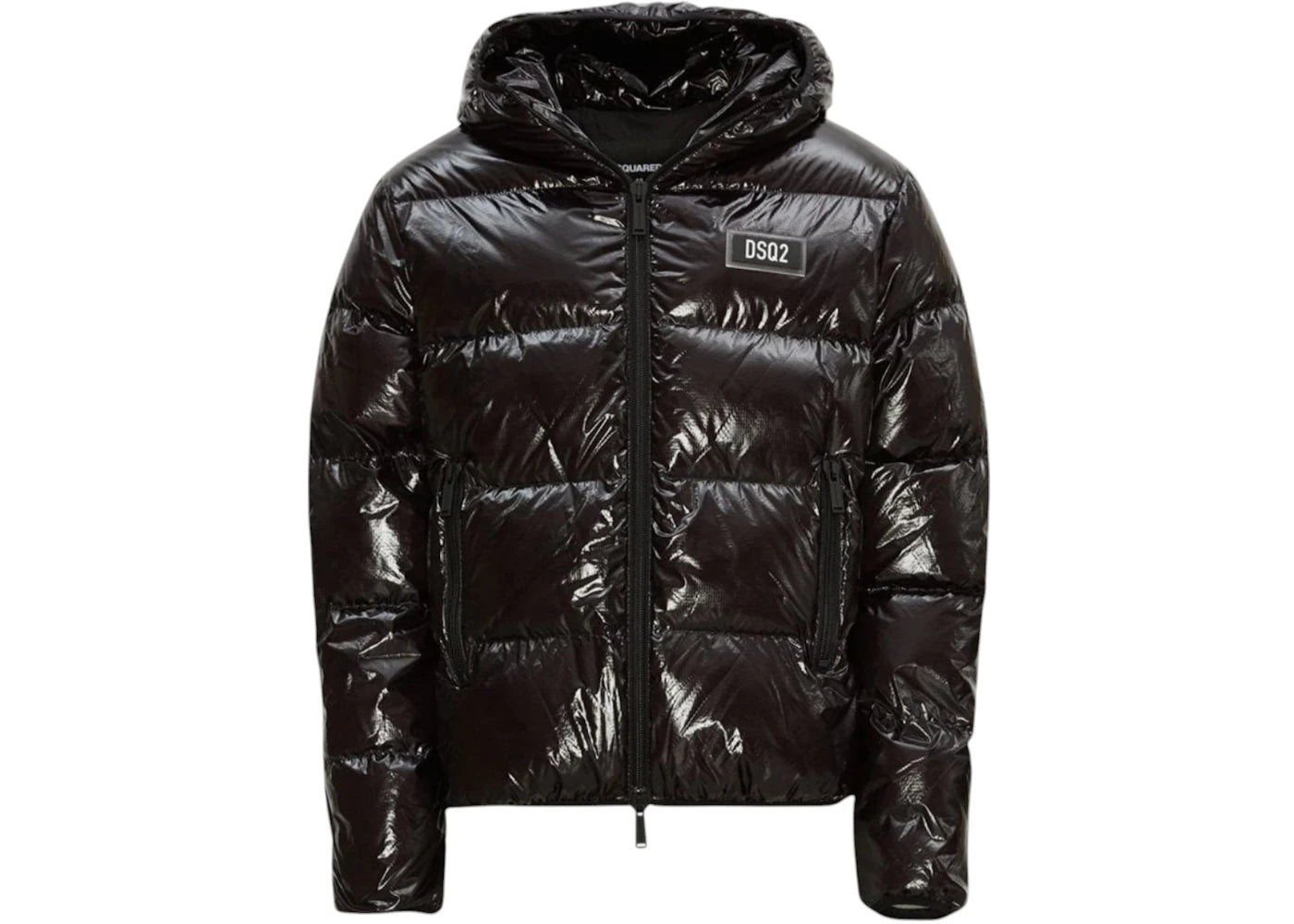 Dsquared2 Patch Logo Shiny Down Jacket Black