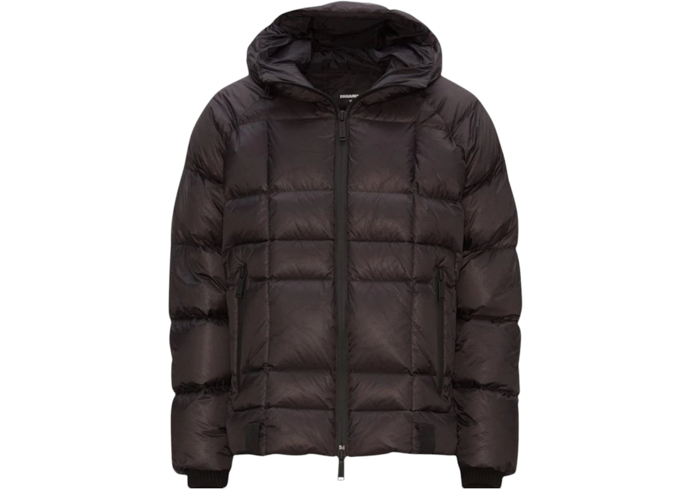 Dsquared2 Printed Logo Hooded Down Jacket Black