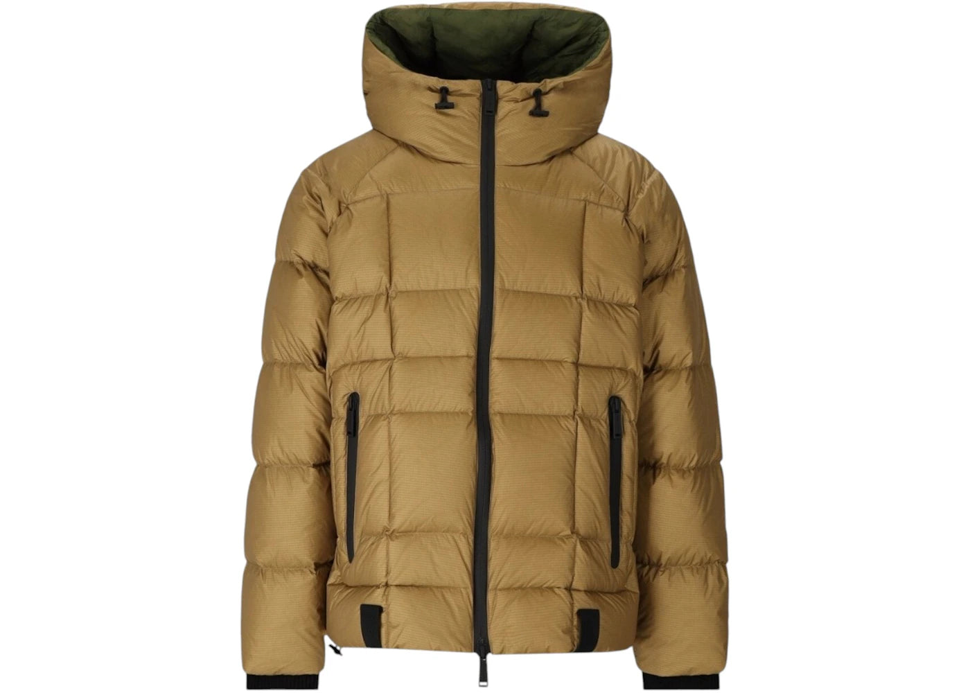 Dsquared2 Printed Logo Walnut Hooded Down Jacket Brown