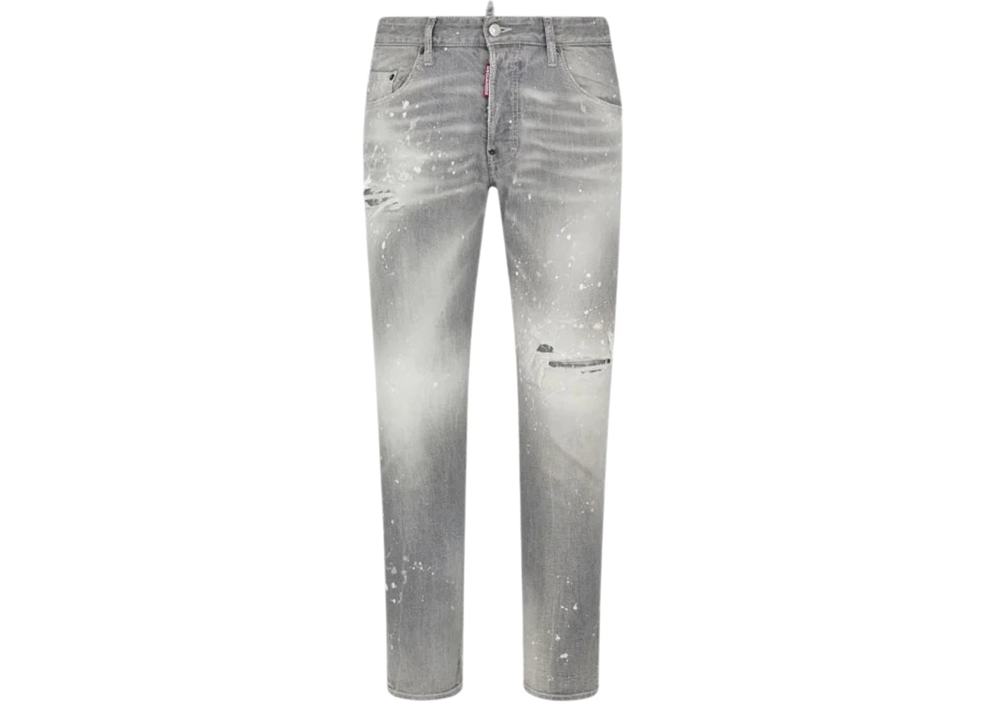 Dsquared2 Skater Jean Paint Splatter Light Wash Jeans Grey
