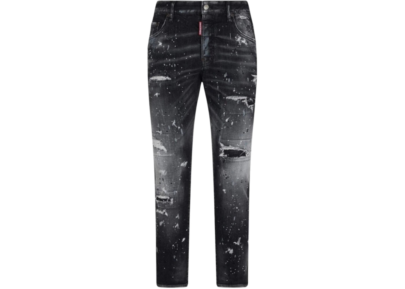 Dsquared2 Skater Jean Paint Splatter Wash Jeans Black