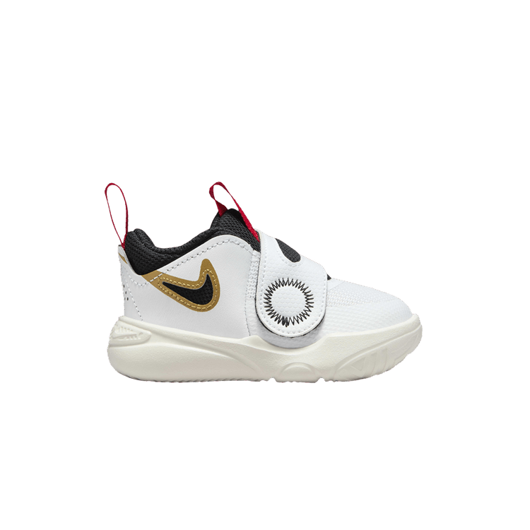 Nike Team Hustle D 11 White Metallic Gold University Red Black (TD)