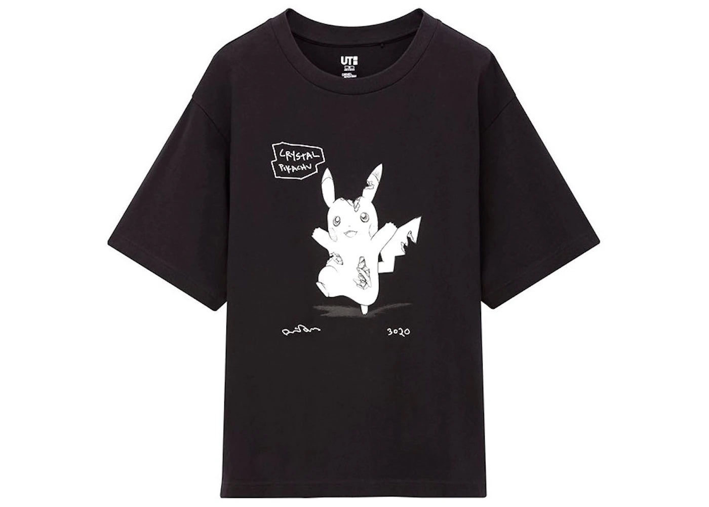 Daniel Arsham x Pokemon x Uniqlo Crystal Pikachu Tee (Japanese Womens Sizing) Black