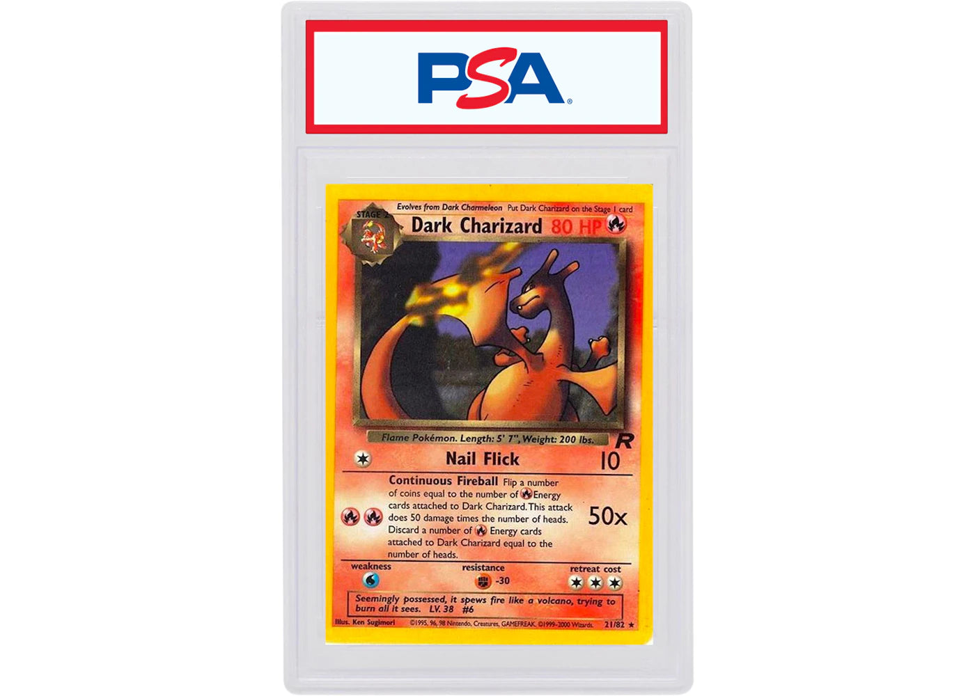 Dark Charizard-Holo 2000 Pokemon TCG Team Rocket #4/82 (PSA or BGS Graded)