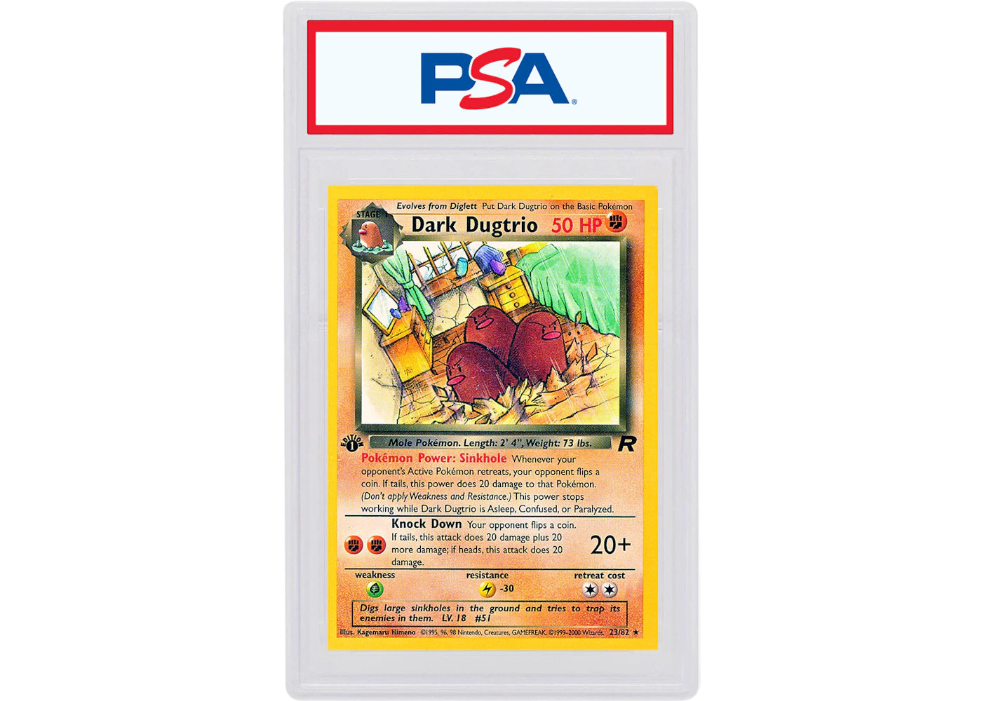 Dark Dugtrio 2000 Pokemon TCG Team Rocket 1st Edition #23/82 (PSA or BGS Graded)