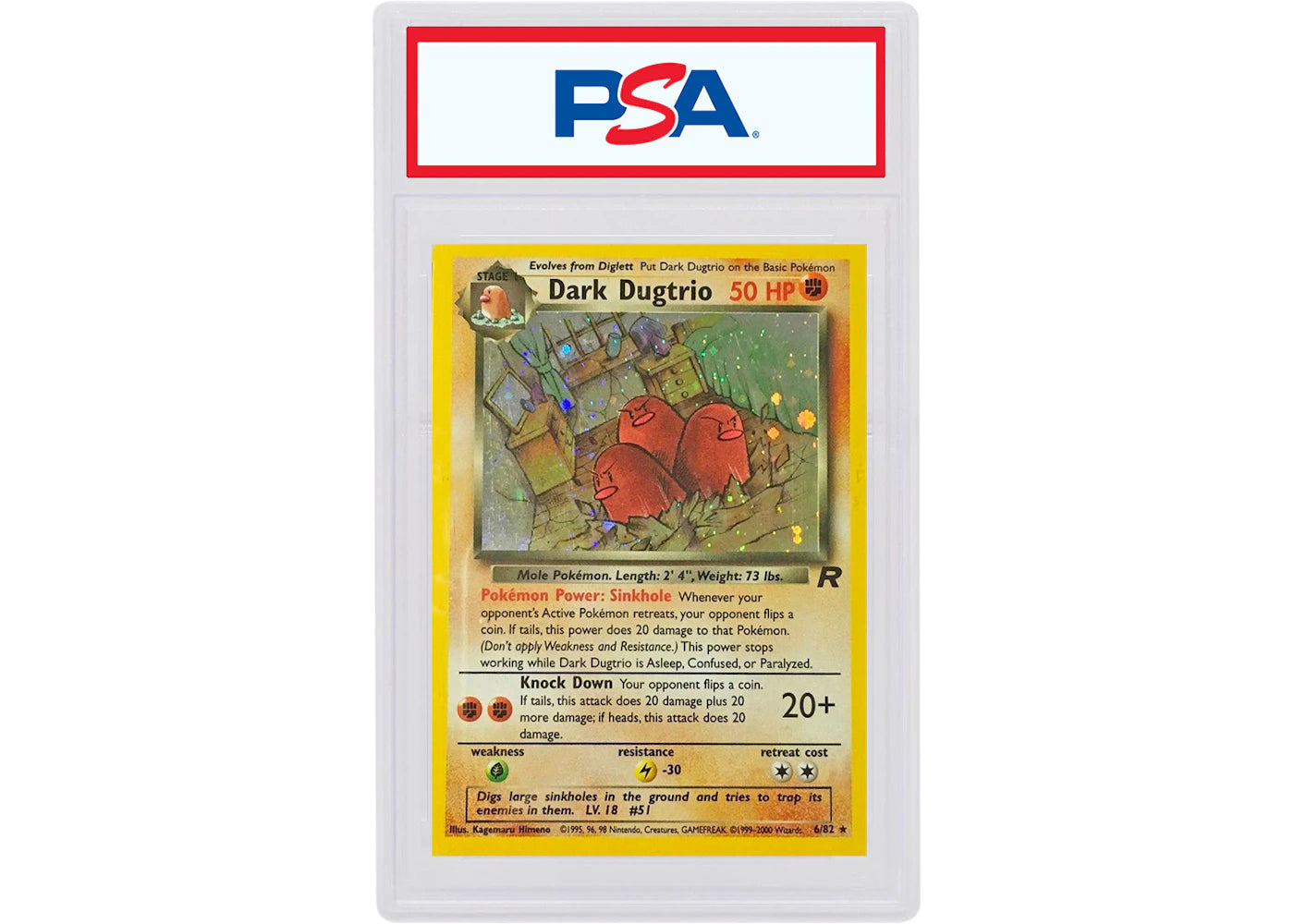 Dark Dugtrio-Holo 2000 Pokemon TCG Team Rocket #6/82