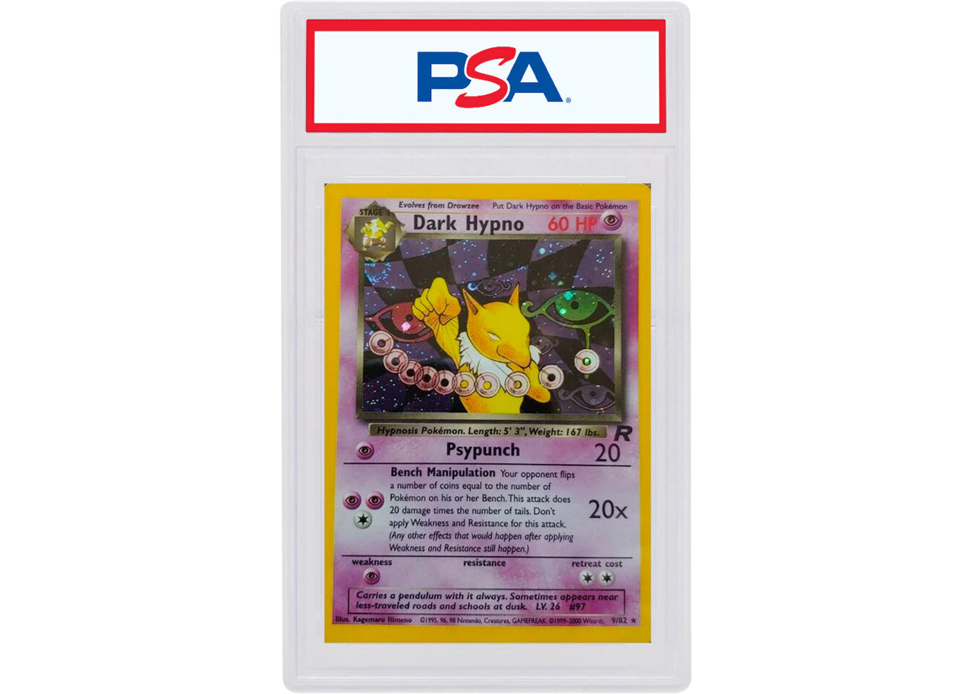 Dark Hypno-Holo 2000 Pokemon TCG Team Rocket #9/82 (PSA or BGS Graded)