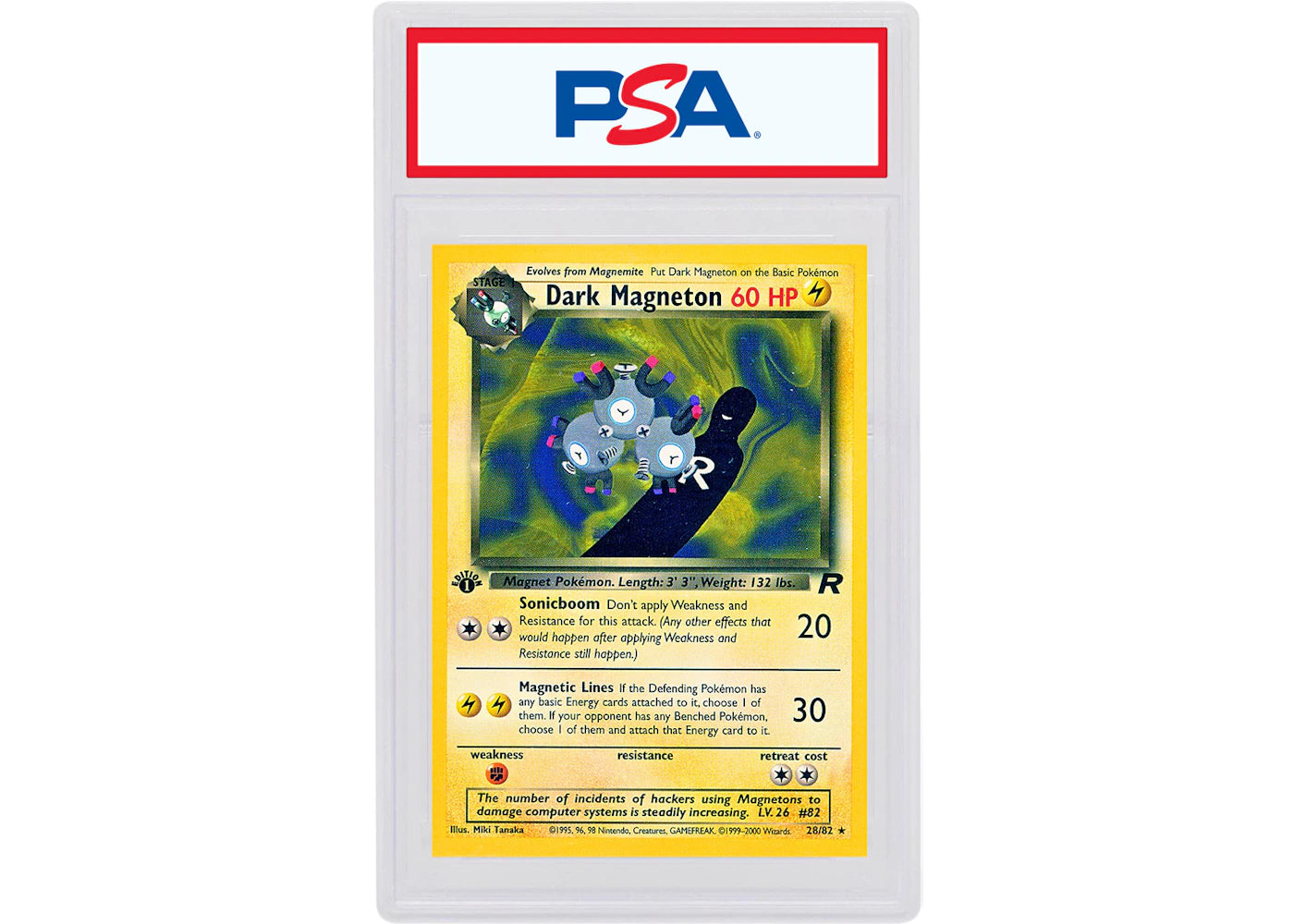Dark Magneton 2000 Pokemon TCG Team Rocket 1st Edition #28/82 (PSA or BGS Graded)