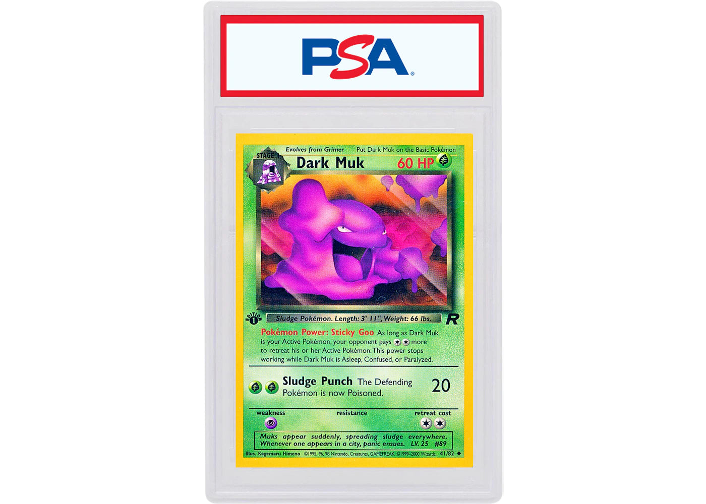 Dark Muk 2000 Pokemon TCG Team Rocket 1st Edition #41/82 (PSA or BGS Graded)