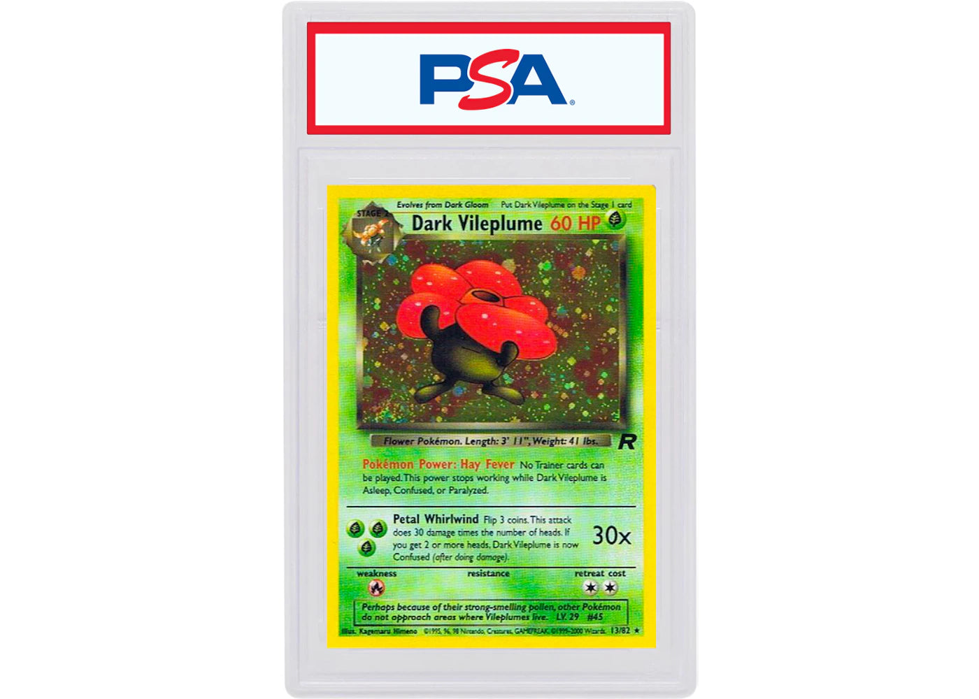 Dark Vileplume-Holo 2000 Pokemon TCG Team Rocket #13/82 (PSA or BGS Graded)