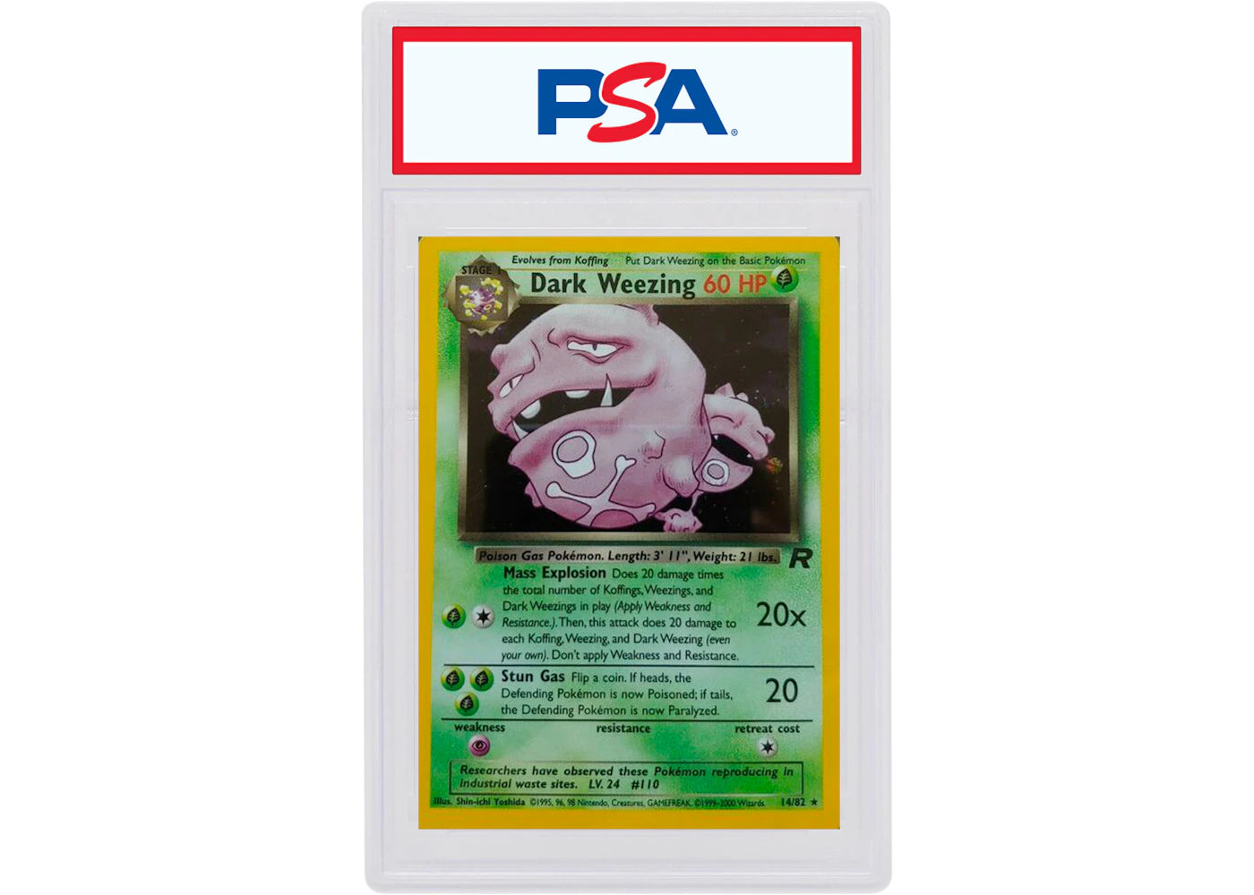 Dark Weezing Holo 2000 Pokemon TCG Team Rocket #14/82 (PSA or BGS Graded)