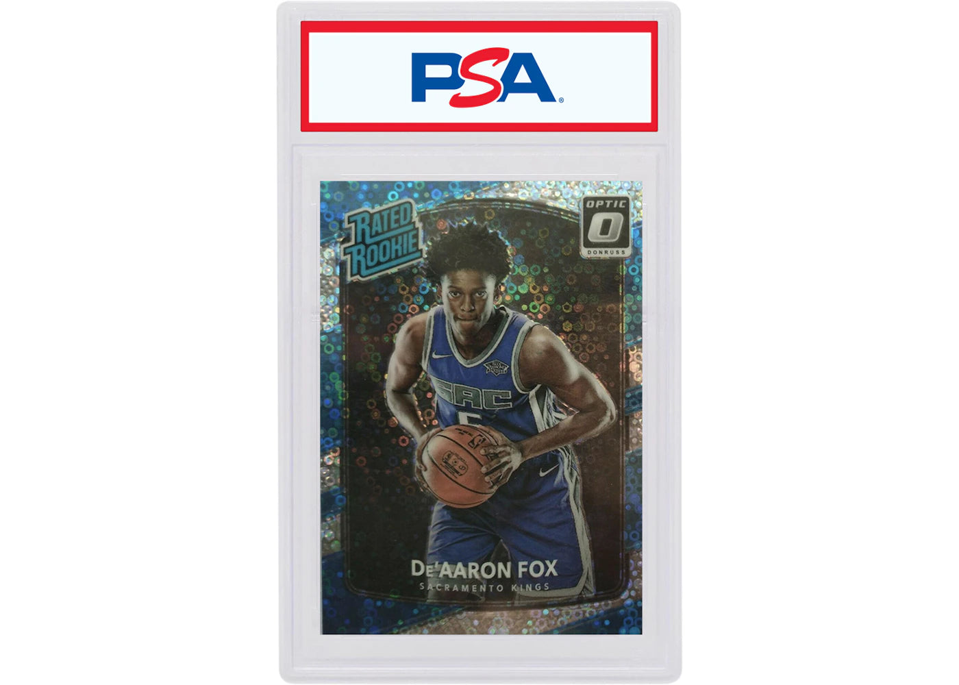 De'Aaron Fox 2017 Donruss Optic Rookie Fast Break Holo #196 (PSA or BGS Graded)