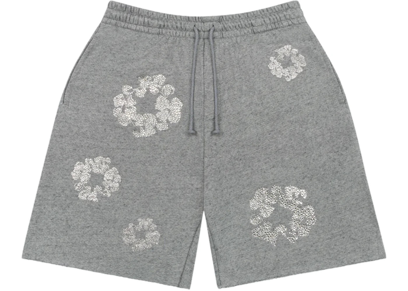 Denim Tears Cashmere Swarovski Cotton Wreath Shorts Grey